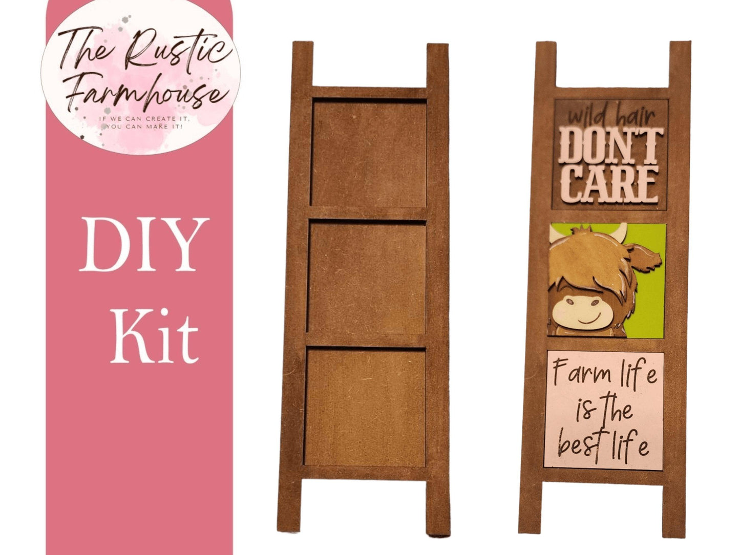 Interchangeable Mini Leaning Ladder - RusticFarmhouseDecor