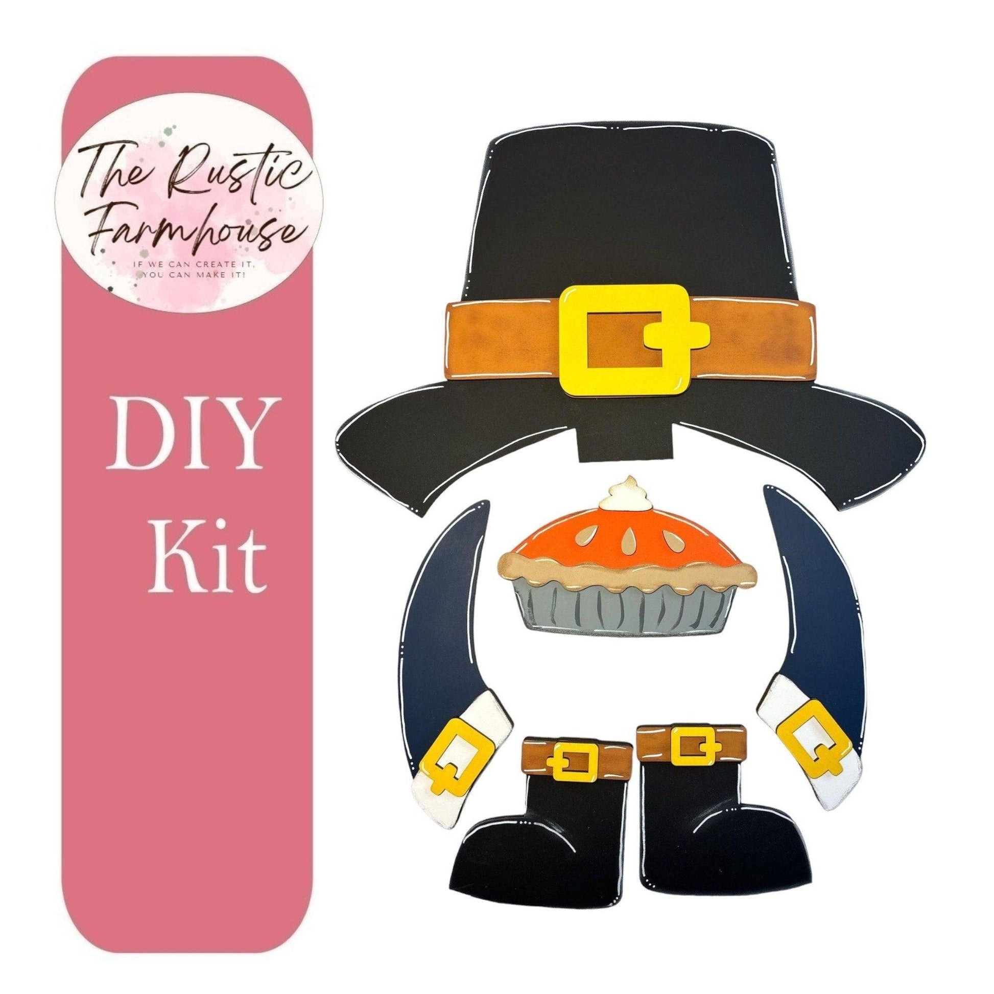 Interchangeable Pilgrim Boy Gnome Add Ons for our Tall Porch Gnome - RusticFarmhouseDecor