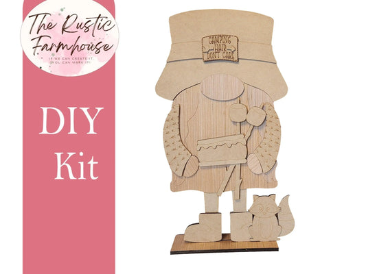 Interchangeable Standing Porch Gnome, Camping Add On for Gnomes, Farmhouse DIY Gnomes - RusticFarmhouseDecor