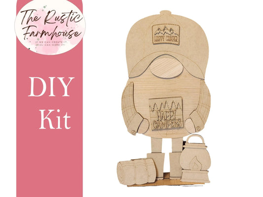 Interchangeable Standing Porch Gnome, Camping Add On for Gnomes, Farmhouse DIY Gnomes - RusticFarmhouseDecor
