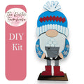 Interchangeable Winter Gnome Add Ons for our Tall Porch Gnome- Snowball Fight - RusticFarmhouseDecor
