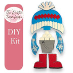 Interchangeable Winter Gnome Add Ons for our Tall Porch Gnome- Snowball Fight - RusticFarmhouseDecor