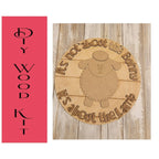 It's not about the bunny easter door hanger - DIY - RusticFarmhouseDecor