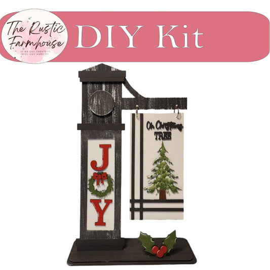 Joy and Oh Christmas Tree Signs and insert for our Mini Interchangeable Posts - RusticFarmhouseDecor