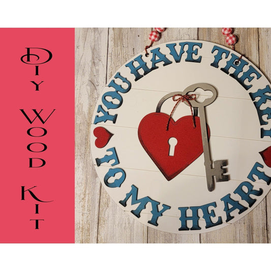 Key to my Heart Door Hanger - DIY - RusticFarmhouseDecor