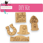Kiss Me Lucky Charm St Pat's Interchangeable Inserts for our Window or House DIY Kit - RusticFarmhouseDecor