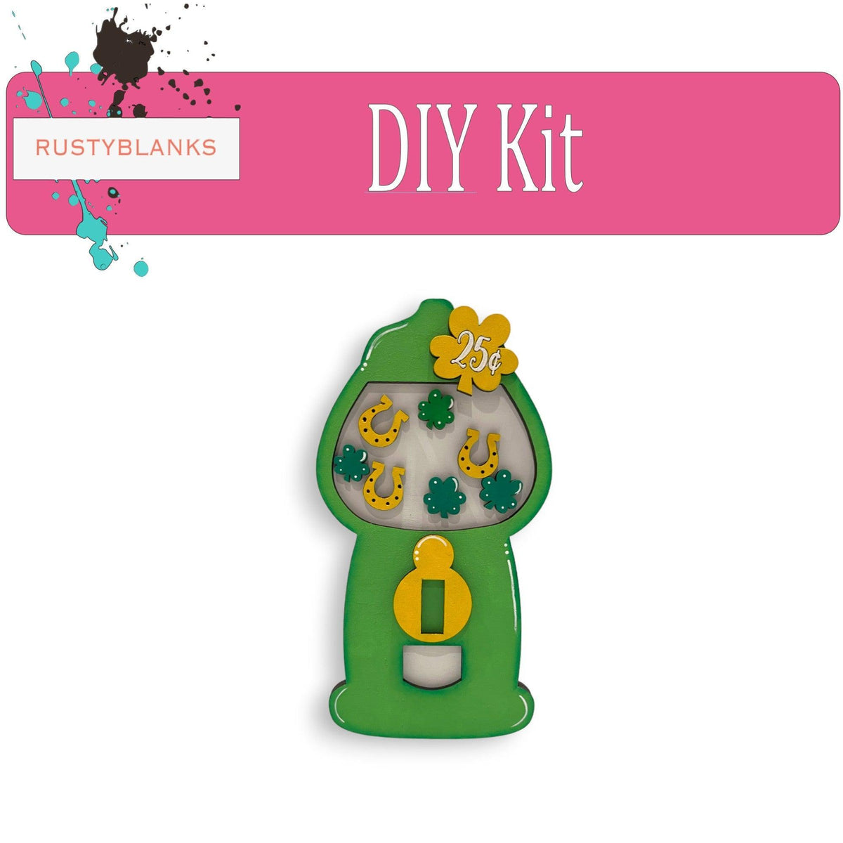 Kiss Me Lucky Charm St Pat's Interchangeable Inserts for our Window or House DIY Kit - RusticFarmhouseDecor