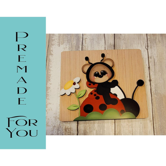 Ladybug going for a ride - RusticFarmhouseDecor