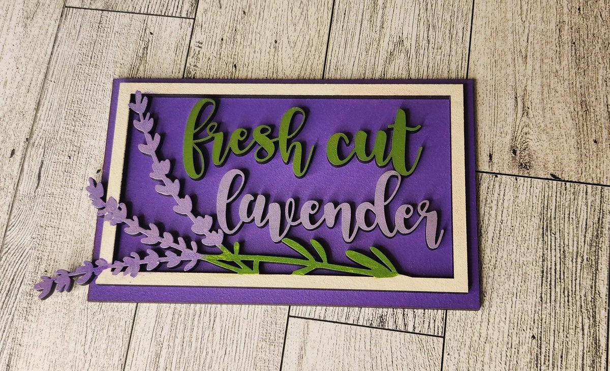 Lavender Tiered Tray Decor, Fresh Cut Lavender display - RusticFarmhouseDecor