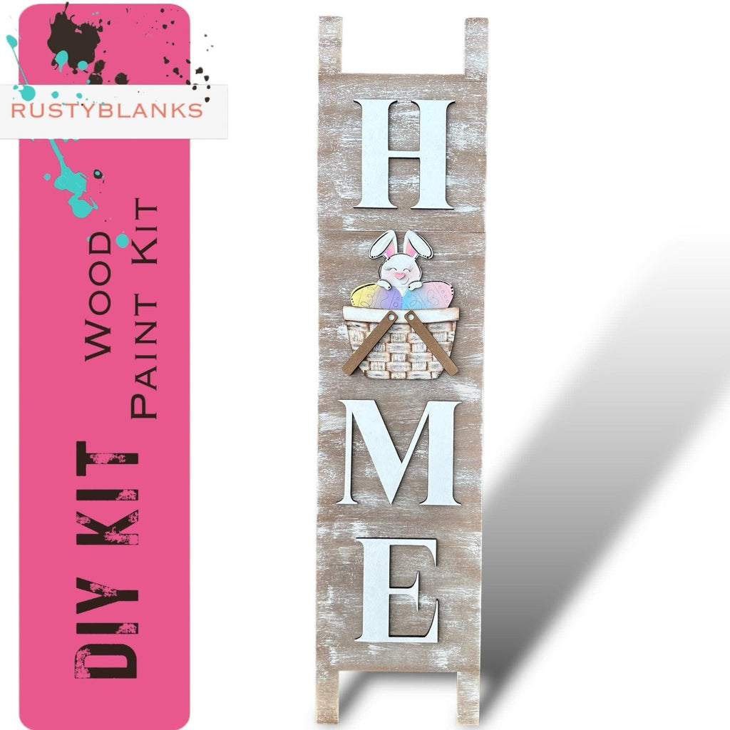Leaning Ladder with interchangeable basket for inserts - RusticFarmhouseDecor