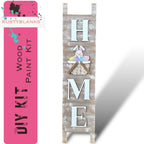 Leaning Ladder with interchangeable basket for inserts - RusticFarmhouseDecor