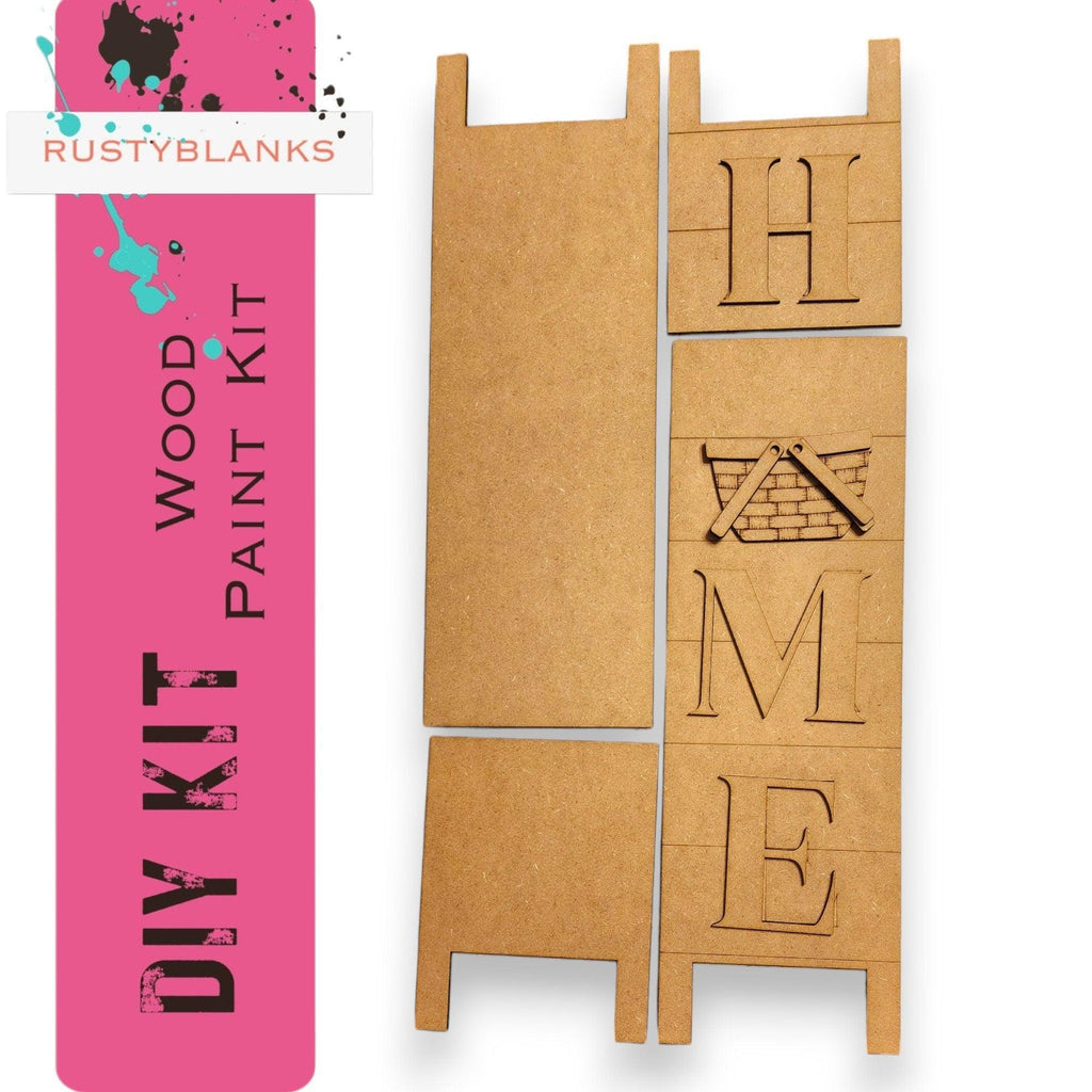 Leaning Ladder with interchangeable basket for inserts - RusticFarmhouseDecor