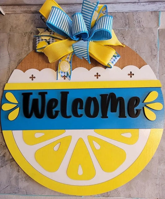 Lemon Wedge Door Hanger - RusticFarmhouseDecor