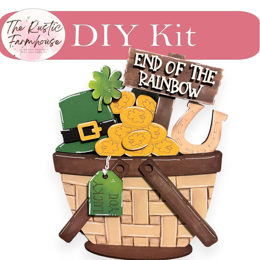 Leprechaun for the Interchangeable Basket Decor, Wood Blank for Painting, Inserts for Basket - RusticFarmhouseDecor