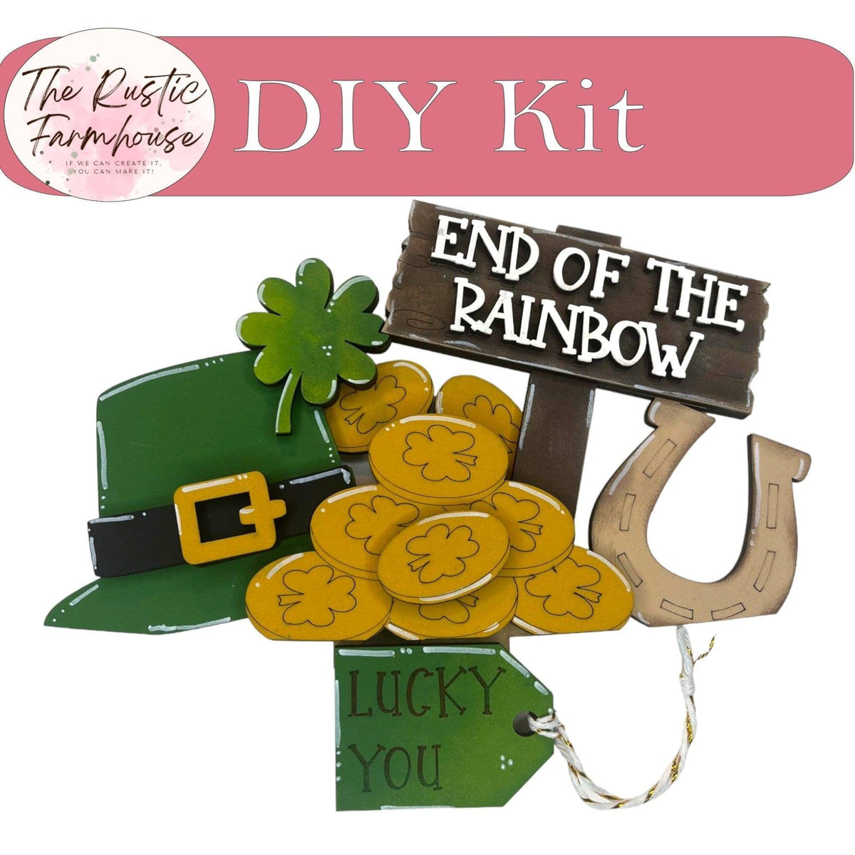 Leprechaun for the Interchangeable Basket Decor, Wood Blank for Painting, Inserts for Basket - RusticFarmhouseDecor