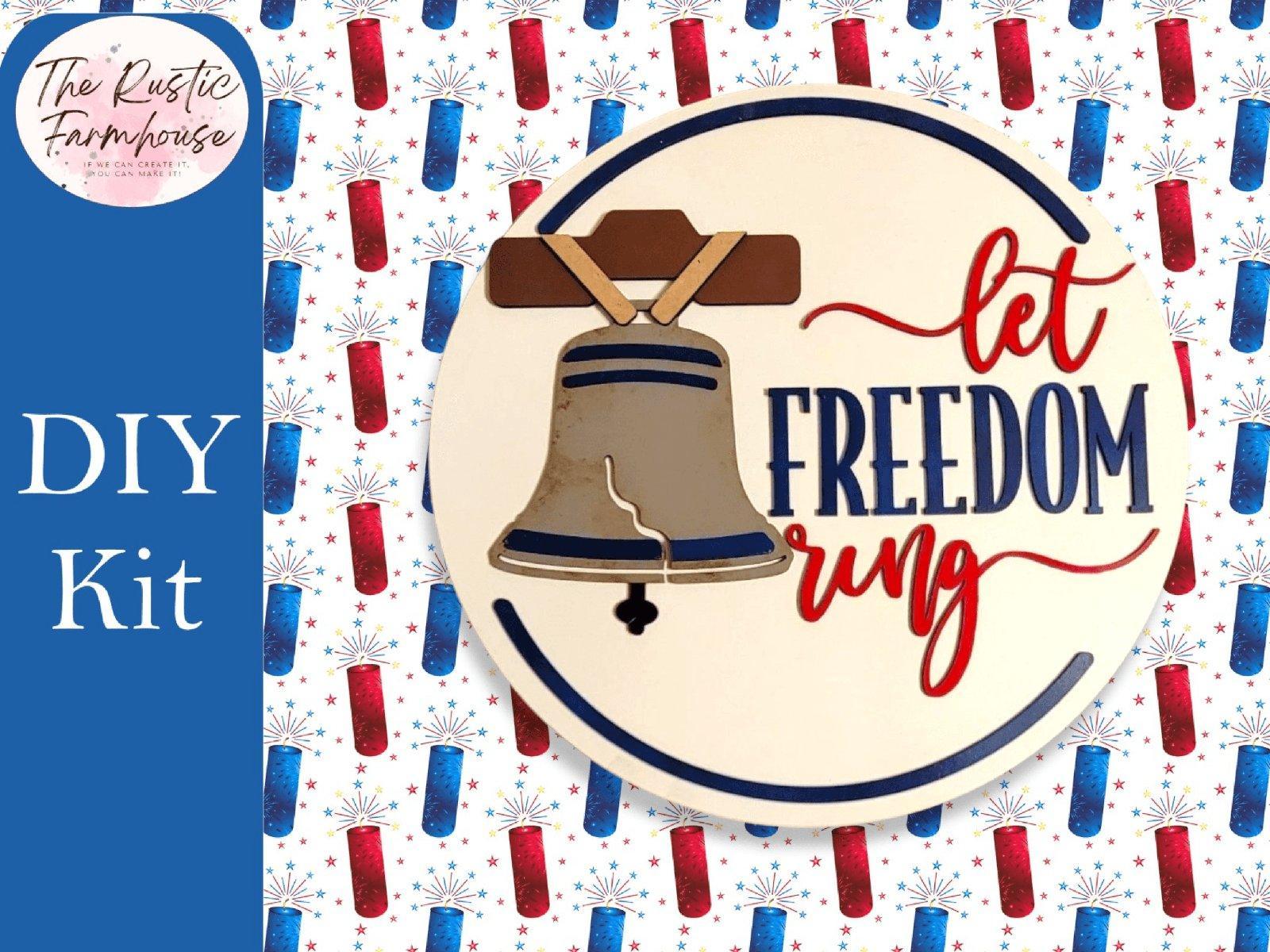 Let Freedom Ring Door Hanger - RusticFarmhouseDecor