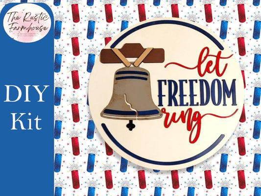 Let Freedom Ring Door Hanger - RusticFarmhouseDecor