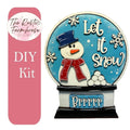 Let it Snow insert for Snow Globe DIY Interchangeable Decor Inserts- Wood Paint Kit - RusticFarmhouseDecor