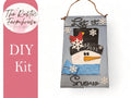 Let it Snow Snowman Pallet Door Hanger, Unfinished DIY Wood Kit, Blanks to Decorate Home Decor, DIY Door Hanger - RusticFarmhouseDecor