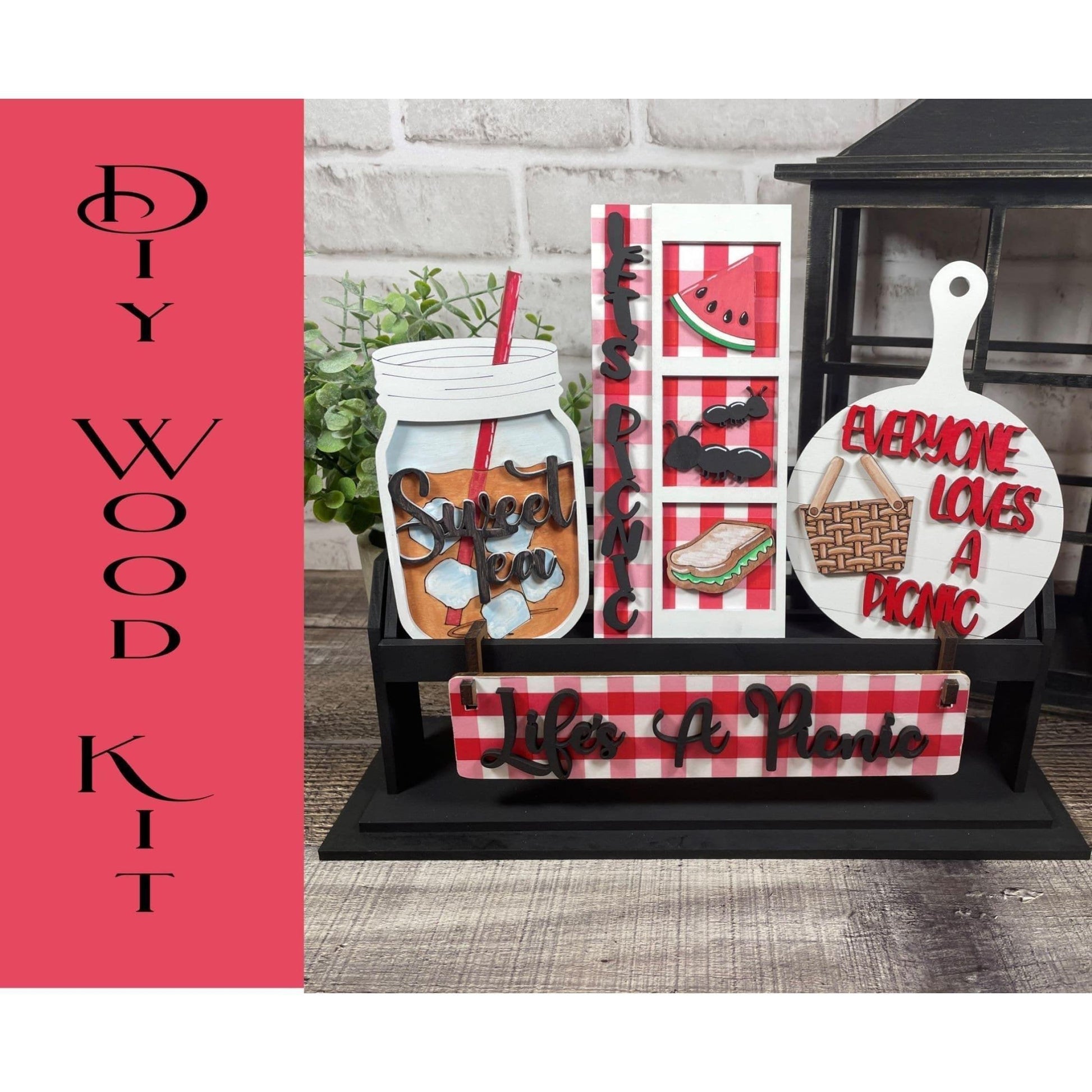 Lifes a Picnic Wagon Insert Set - RusticFarmhouseDecor