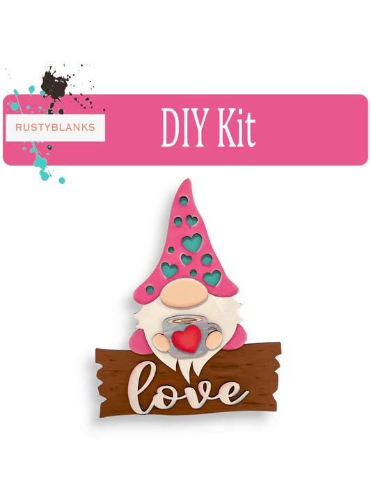 Love Gnome Valentines Gnomes Door Hanger DIY - RusticFarmhouseDecor