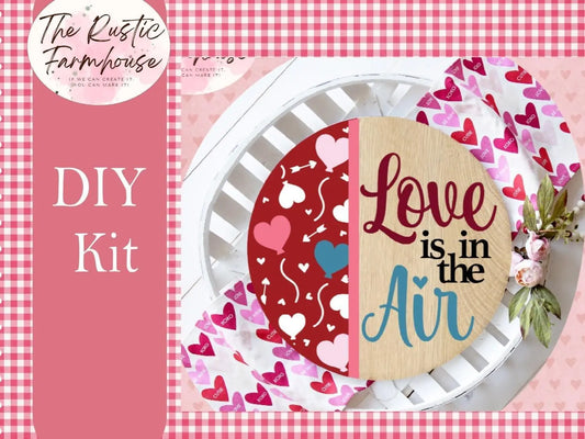 Love is in the Air Valentines Door Hanger DIY - RusticFarmhouseDecor