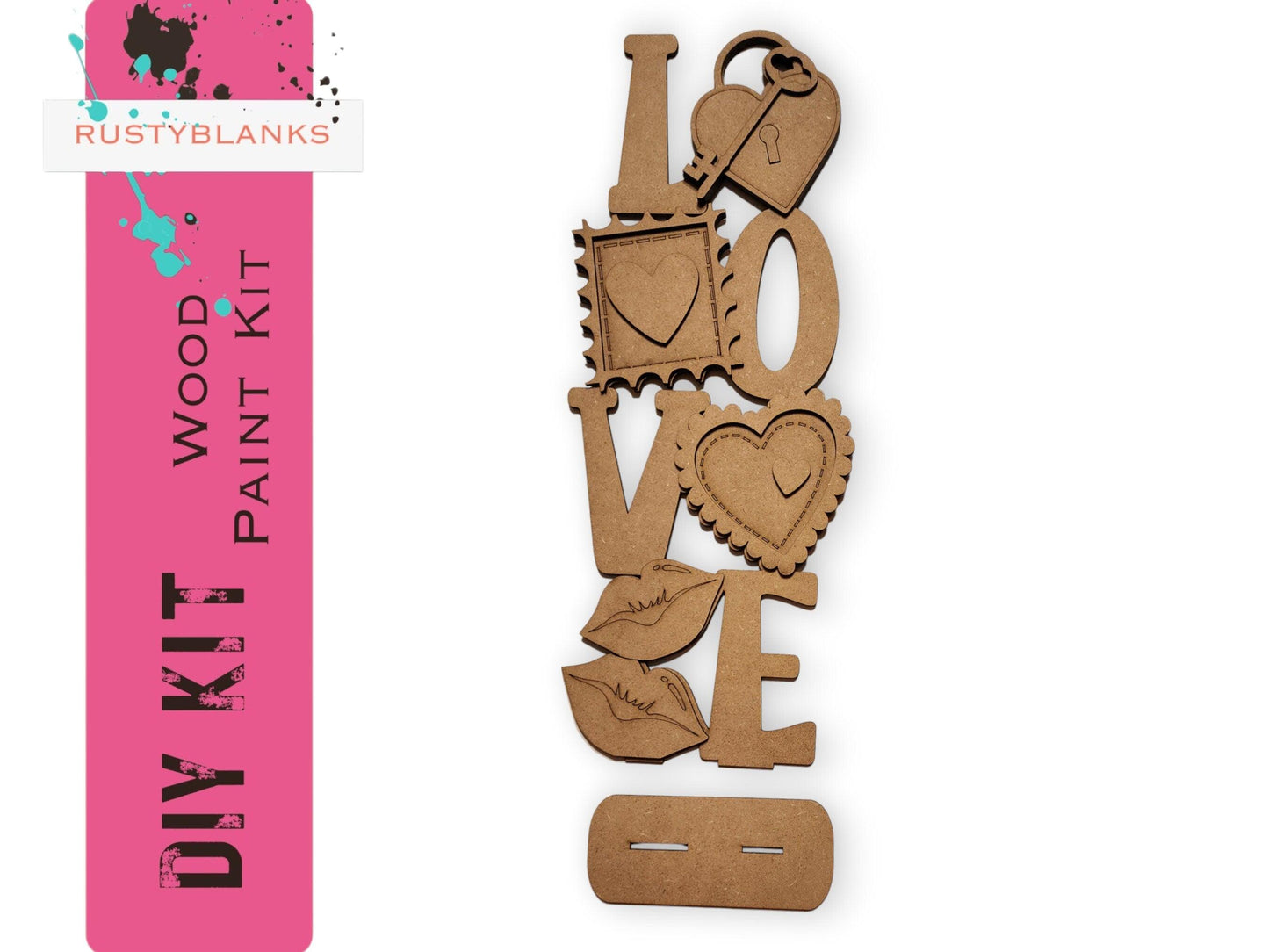 Love Stacked Shelf Sitter, DIY Valentines Day Decor - RusticFarmhouseDecor