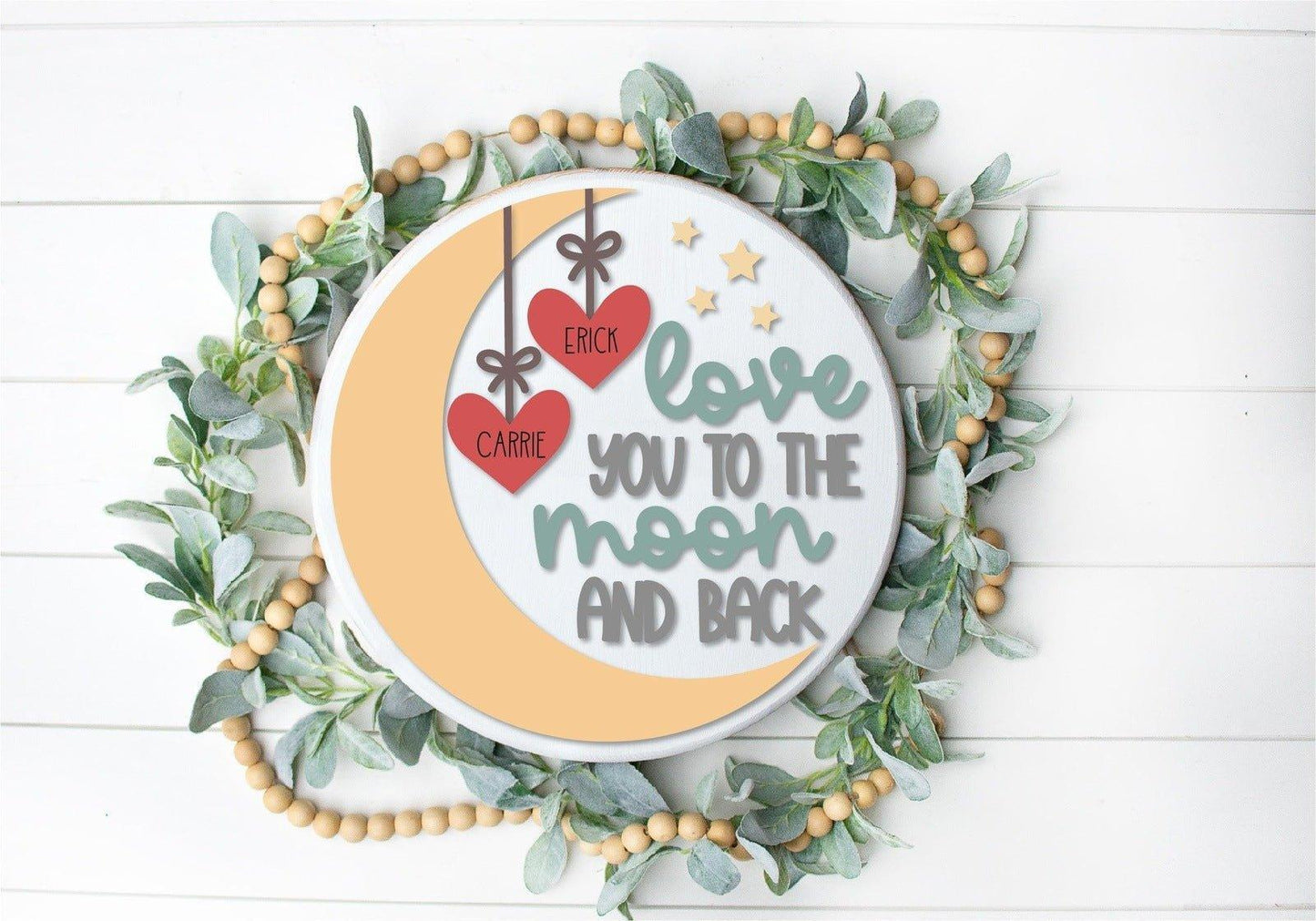 Love you to the Moon and Back Door Hanger DIY - RusticFarmhouseDecor