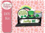 Lucky Me Insert for Wagon or Raised Shelf Sitter, Unfinished DIY Wood Kit, Blanks to Decorate Home Decor, DIY Wagon - RusticFarmhouseDecor