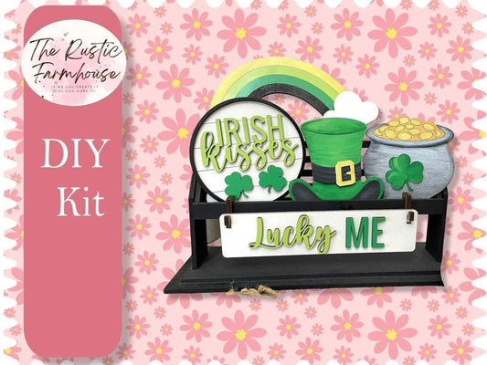 Lucky Me Insert for Wagon or Raised Shelf Sitter, Unfinished DIY Wood Kit, Blanks to Decorate Home Decor, DIY Wagon - RusticFarmhouseDecor