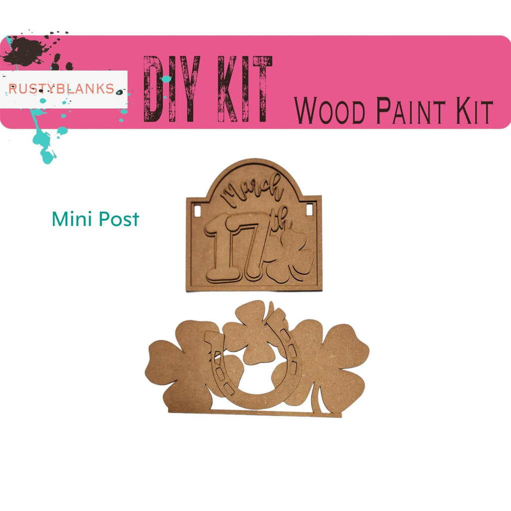 Marth 17th St Patricks Day Signs and insert for our Mini Interchangeable Posts - RusticFarmhouseDecor