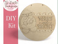 Merry & Bright DIY Christmas Door Hanger Mrs Claus DIY Sign - RusticFarmhouseDecor