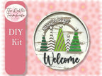 Merry & Bright for Welcome sign, DIY Door decor, 11 inch Door hanger, DIY Interchangeable door hanger insert, Welcome Door Hanger - RusticFarmhouseDecor