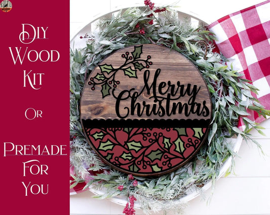 Merry Christmas Door Hanger - RusticFarmhouseDecor
