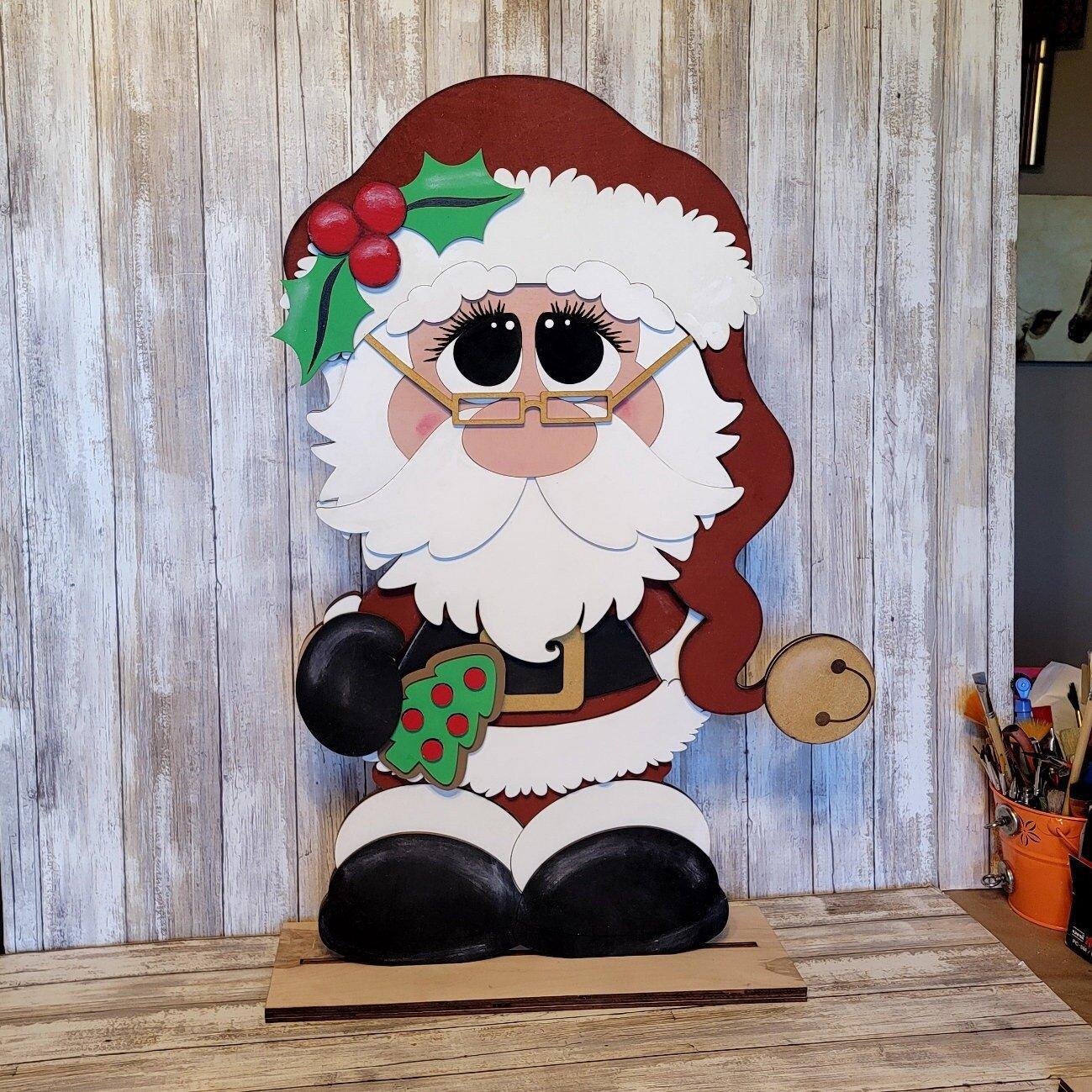Mr & Mrs Claus Standing Greeters, Christmas Porch Decor, Santa Claus, Christmas Home decor - RusticFarmhouseDecor