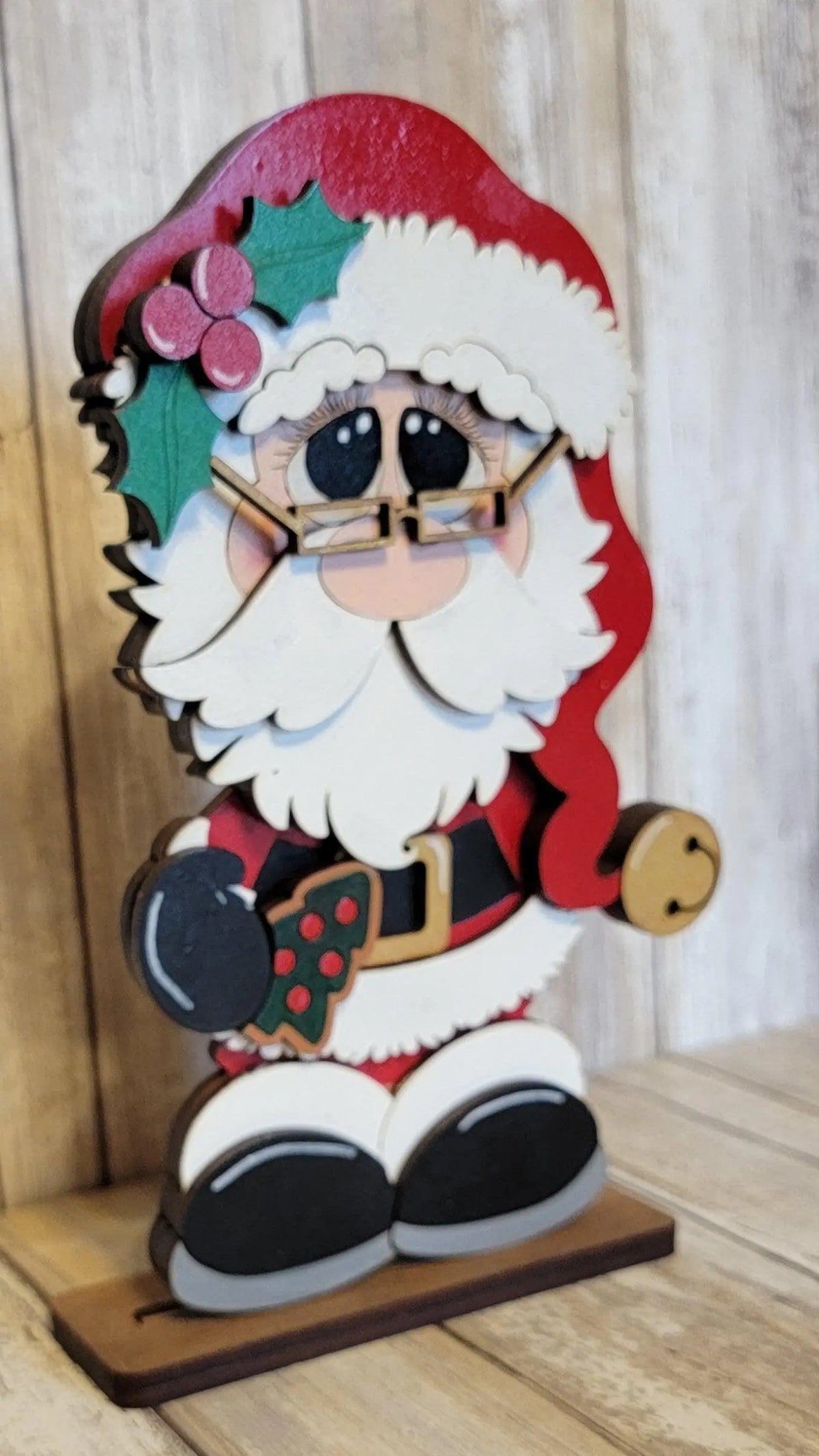 Mr & Mrs Santa Claus Handmade Christmas Tiered Tray Decor - RusticFarmhouseDecor