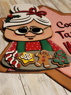 Mrs Claus Cookie Tasters Welcome Christmas Front Door Hanger SVG Cut File - RusticFarmhouseDecor