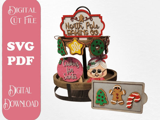 Mrs. Santa Claus North Pole Bakery SVG Laser Cut File Glowforge - RusticFarmhouseDecor
