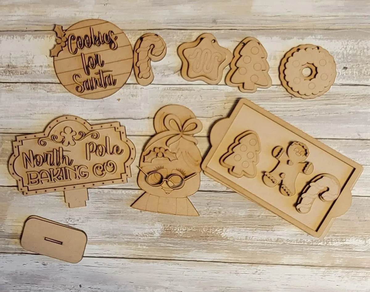 Mrs. Santa Claus North Pole Bakery SVG Laser Cut File Glowforge - RusticFarmhouseDecor