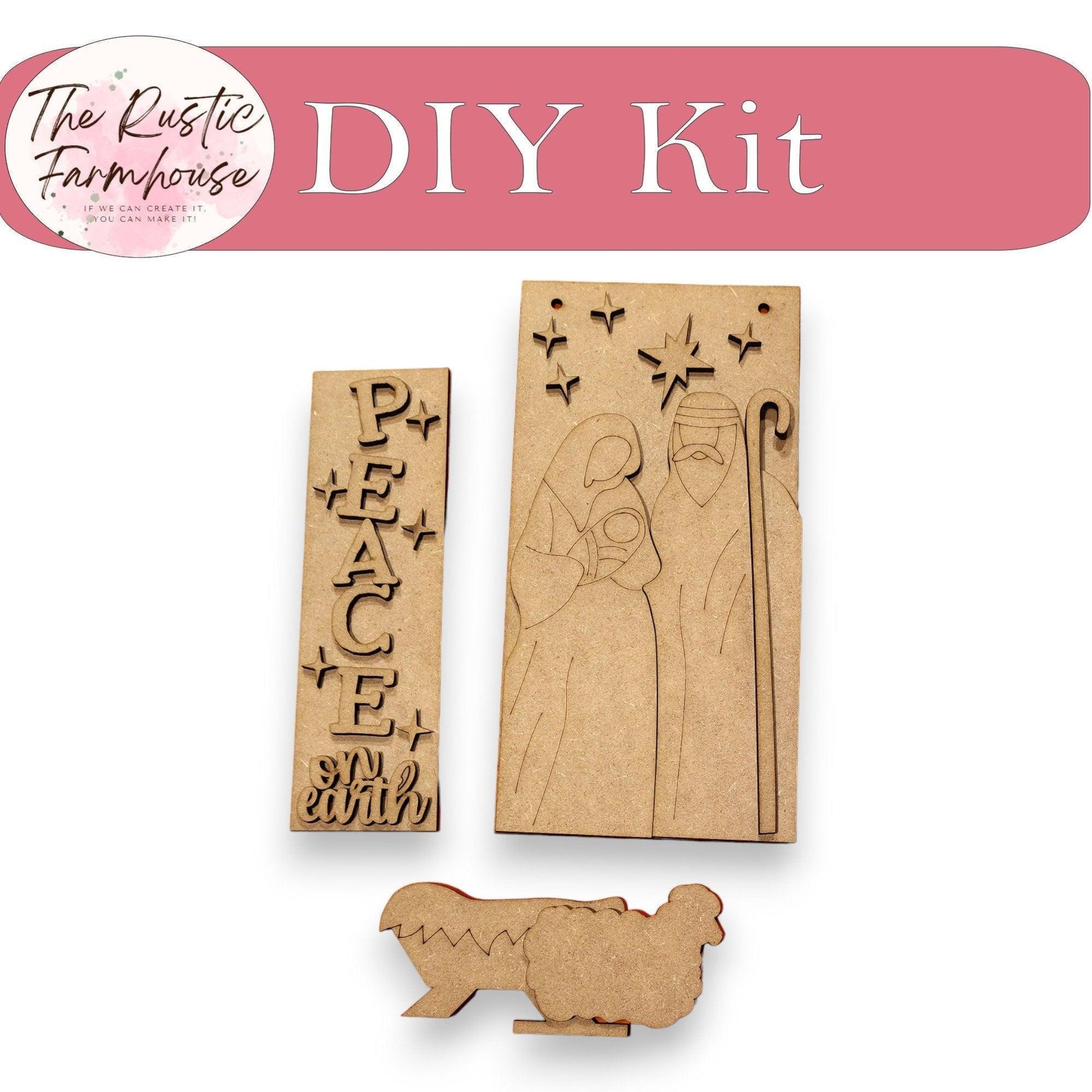 Nativity Posts Nativity Interchangeable Signs with Manger nsert - Mini Interchangeable ...