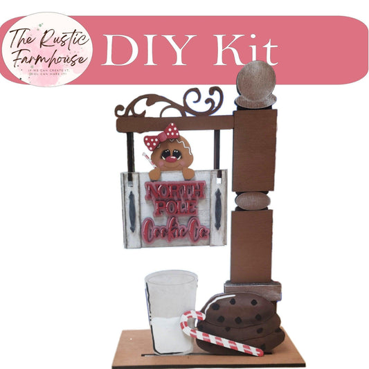 North Pole Cookie Co. Add Ons with Gingerbread for our Large Interchangeable Fence or Large Post - RusticFarmhouseDecor