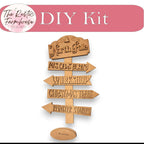 North Pole Street Sign Shelf Sitter , DIY Holiday Decor - RusticFarmhouseDecor