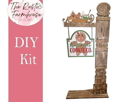 Original North Pole Cookie Company Sign and Inserts for the Large Interchangeable Posts or Fence - RusticFarmhouseDecor