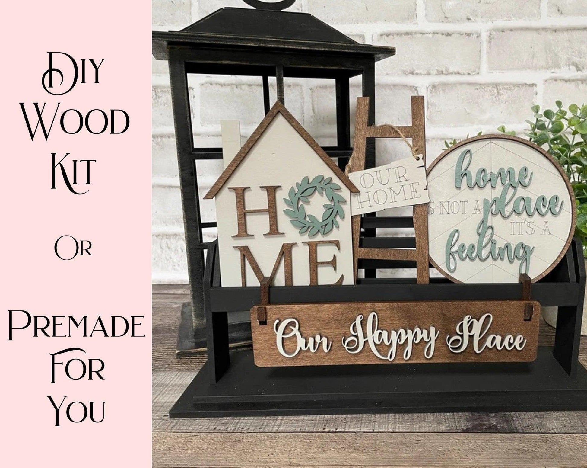 Our Happy Place Wagon/Raised Shelf Insert Set - RusticFarmhouseDecor