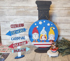 Patriotic USA Gnomes Door Hanger Indenpendence Day Sign - RusticFarmhouseDecor