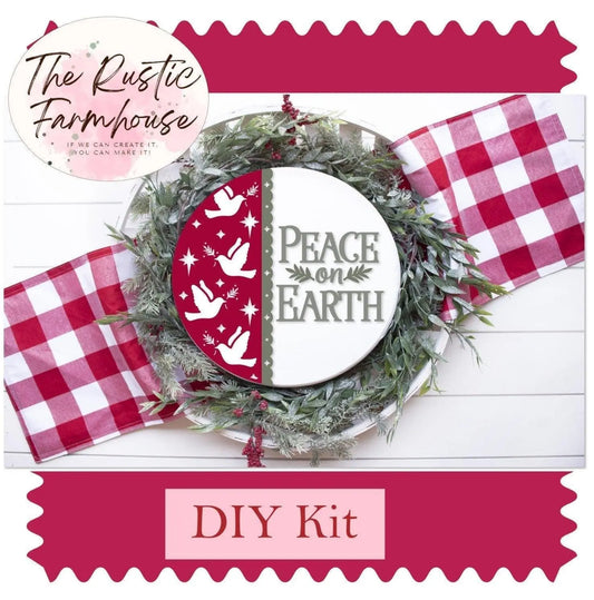 Peace on Earth Door Hanger DIY - RusticFarmhouseDecor