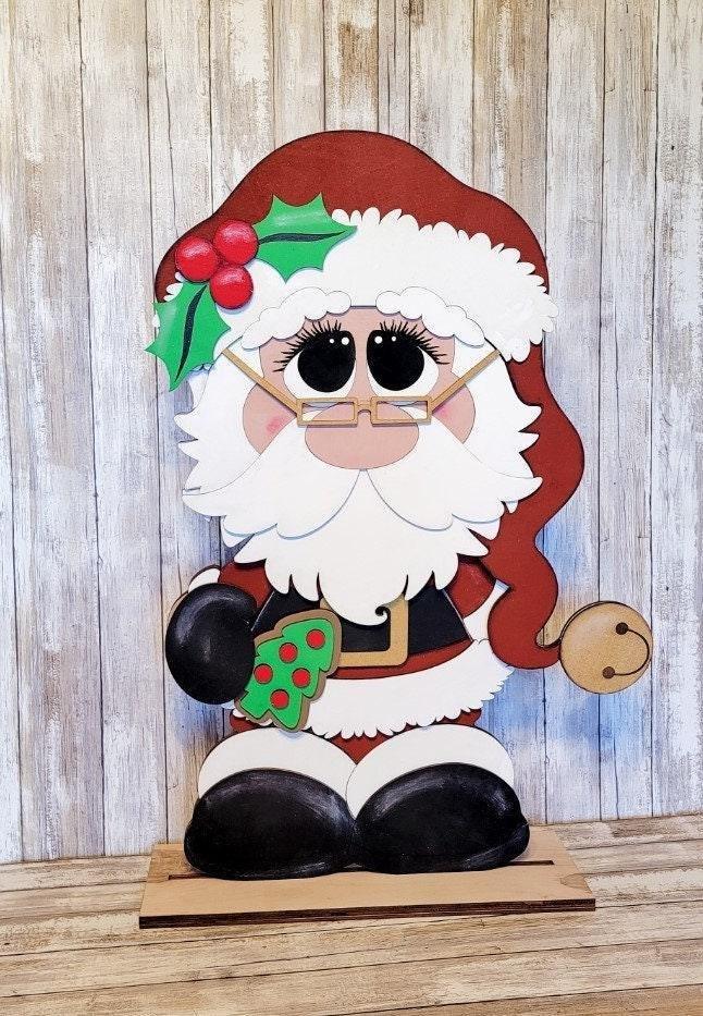 Santa Claus SVG File | Standing Santa SVG Laser Cut File | Standing Santa Porch Greeter Svg File | North Pole Gnome Svg - RusticFarmhouseDecor