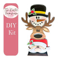 Santa, Rudolph and Snowman Christmas Sign Door Hanger - RusticFarmhouseDecor