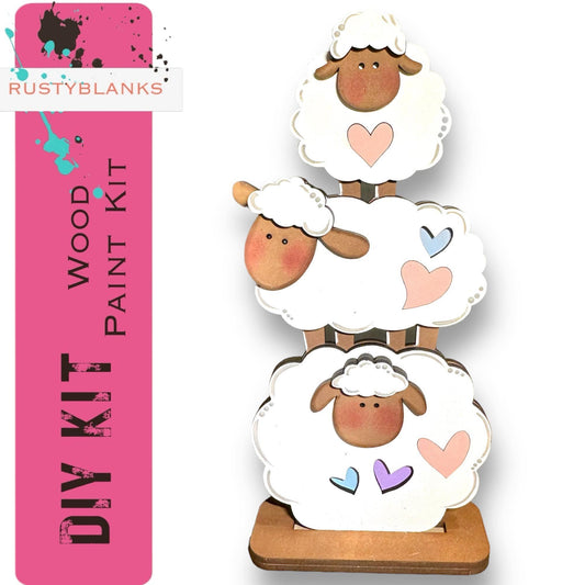 Sheep Stacker Shelf Decor, DIY Craft Kit - RusticFarmhouseDecor