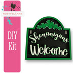 Shenanigans Welcome St Patricks Day Signs and insert for our Mini Interchangeable Posts - RusticFarmhouseDecor